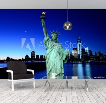 Picture of Statue of Liberty and New York City USA